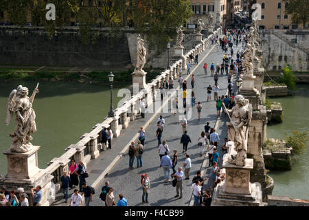 Ponte Sant'Angelo ,Rome,Italy,Europe Stock Photo