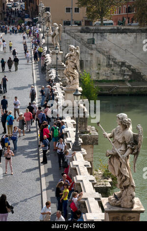 Ponte Sant'Angelo ,Rome,Italy,Europe Stock Photo