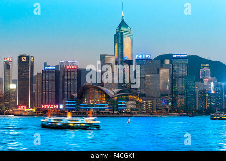 HONG KONG - MARCH 03: View of modern skyscrapers in downtown Hong Kong, China on March 03 ,2013. Hong Kong is an international f Stock Photo