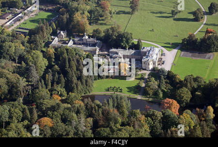 aerial view of Thorp Perrow Arboretum near Bedale, North Yorkshire, UK Stock Photo