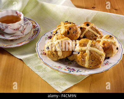 Hot cross buns Stock Photo