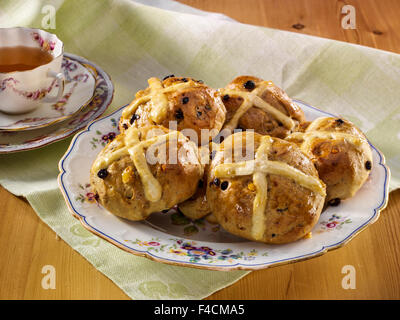 Hot cross buns Stock Photo