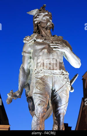 Statue of Ambiorix (prince of the Eburones, leader of the Belgic tribe) at the Market Square in Tongeren, Belgium Stock Photo