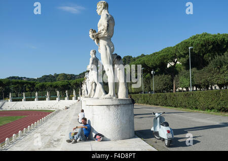 Foro Italico, Stadio dei Marmi designed in the 1920s by Enrico Del Debbio, Rome, Italy Stock Photo