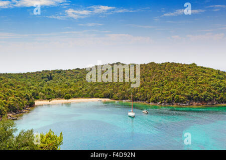 The famous beach Bella Vraka in Syvota, Greece Stock Photo