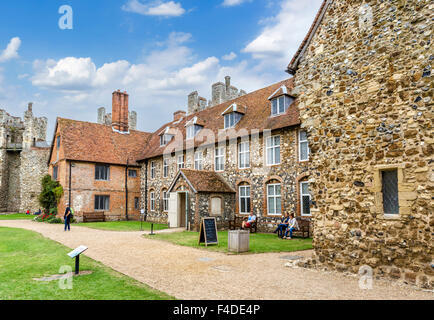 The Inner Ward looking towards the Poorhouse and Lanman Museum, Framlingham Castle, Suffolk, England, UK Stock Photo