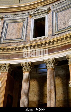 Interior of The Pantheon in Rome Italy Stock Photo