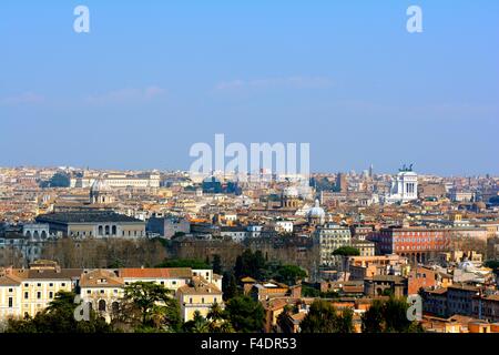 Aerial view of Rome from Janiculum hill Stock Photo