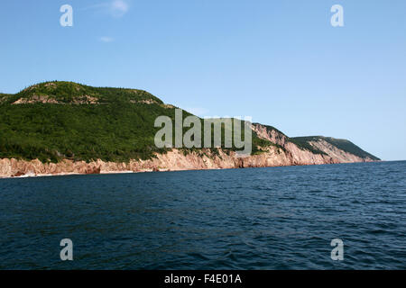 A view from the Atlantic Ocean of Cape Smokey, N.S. Stock Photo