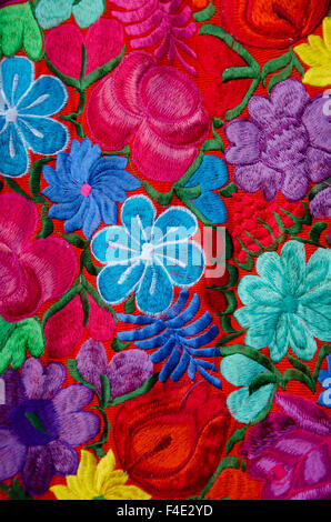 Belize, Placencia. Detail of colorful traditional textile souvenir ...