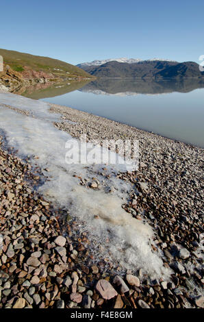 Greenland, Tunulliarfik, Qassiarsuk and Brattahlid. Rocky coastline of ...