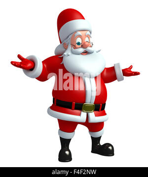 3d rendered illustration of santa claus with treasury box Stock Photo ...