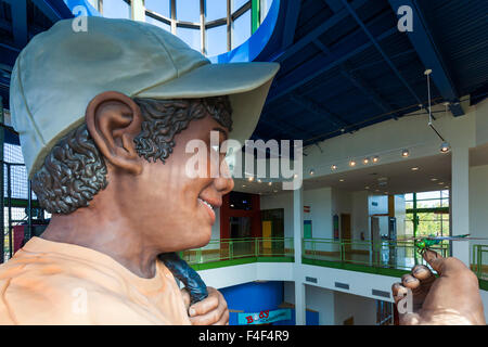 South Carolina, Columbia, Edventure Children's Museum, 40 foot tall interactive sculpture of massive child, Eddie Stock Photo