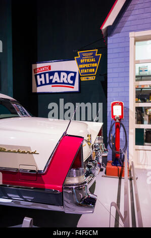 USA, Pennsylvania, Hershey, AACA Auto Museum, 1960s and 1970s era US ...