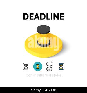 Deadline icon in different style Stock Vector