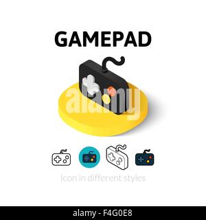 Gamepad icon in different style Stock Vector