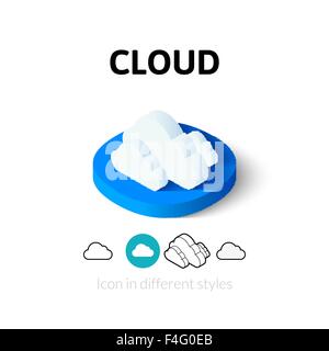 Cloud icon in different style Stock Vector