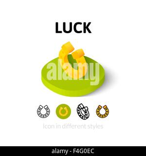 Luck icon in different style Stock Vector