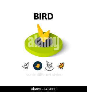 Bird icon in different style Stock Vector