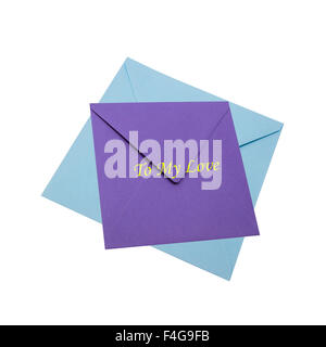 envelope isolated on white background Stock Photo