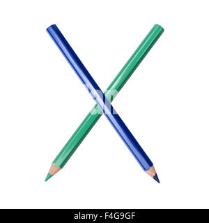 colorful pencils isolated on white background Stock Photo