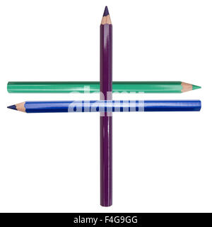 colorful pencils isolated on white background Stock Photo