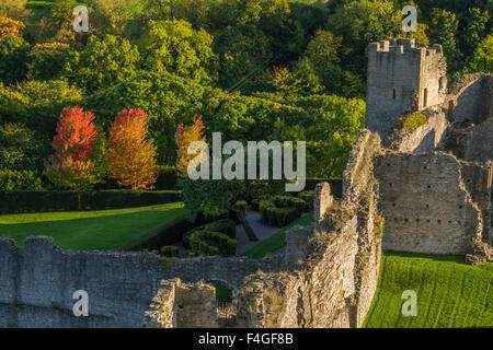 Richmond Castle, Richmond, Richmondshire, North Yorkshire, England. Stock Photo