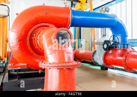 Inside of a student's laboratory in a physics school for the students to research. Metal tubes. Stock Photo