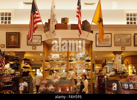 The gift shop interior, Boston Tea Party ships and Museum; Boston Massachusetts USA Stock Photo