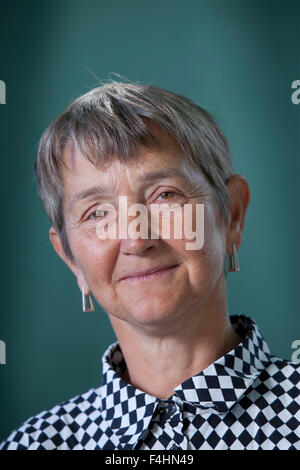 Frances Morris, Head of Collections (International Art) at the Tate and author, at the Edinburgh International Book Festival 2015. Edinburgh, Scotland. 25th August 2015 Stock Photo