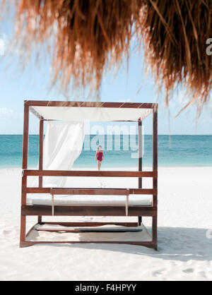 The main beach on Isla Mujeres, an island off Cancun, Quintana Roo, Mexico. Stock Photo