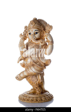 Indian God Idol Or Statue Isolated On White Maa Laxmi With Lord Ganesha Adiyogi Godess Durga