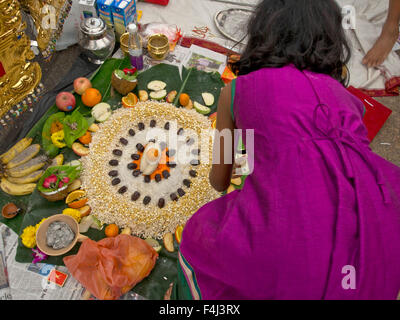 Thaipusam Hindu Tamil festival celebrated in Little India, Singapore, Southeast Asia, Asia Stock Photo