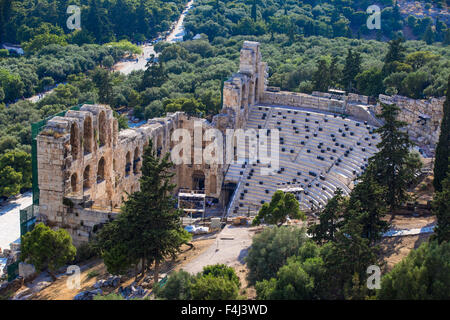 The Odeon of Herodes Atticus (the Herodeon), Athens, Greece, Europe Stock Photo