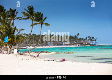 Kitesurfing beach at The Kite Club, Playa Blanca, Punta Cana, Dominican Republic, West Indies, Caribbean, Central America Stock Photo