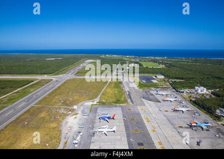 International airport, Punta Cana, Dominican Republic, West Indies, Caribbean, Central America Stock Photo