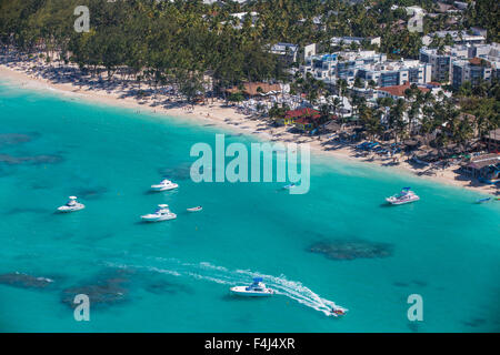 View of Bavaro Beach, Punta Cana, Dominican Republic, West Indies, Caribbean, Central America Stock Photo