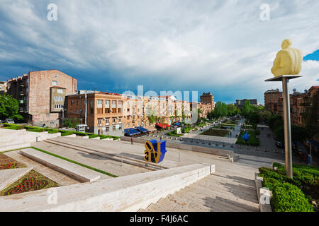 Art exhibitions at the Cascade, Yerevan, Armenia, Caucasus region, Central Asia, Asia Stock Photo