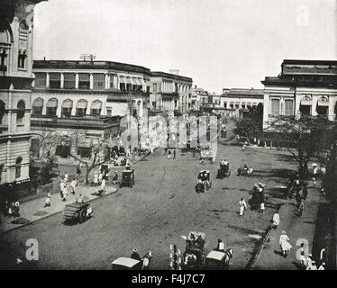 Clive Street, Calcutta ( Now Kolkata ), West Bengal, India in 1894 Stock Photo