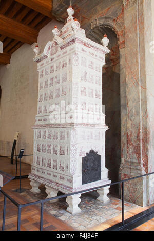 A ceramic stove, Chateau de Chambord, Loir-et-Cher, Centre, France
