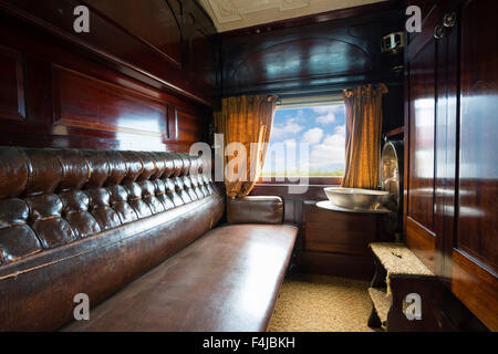 Luxurious vintage train carriage Stock Photo