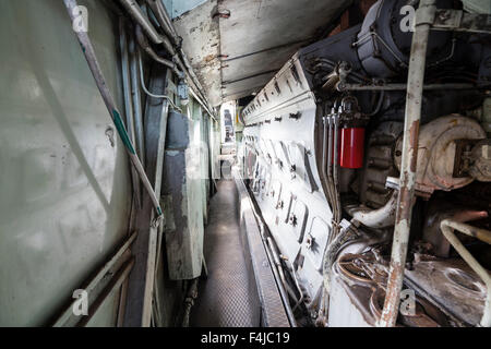 Engine room of a locomotive Stock Photo