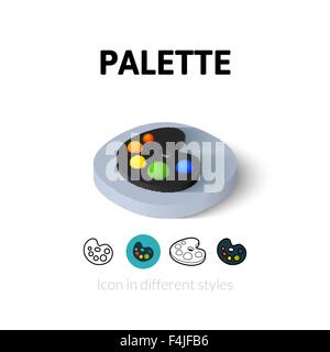 Palette icon in different style Stock Vector