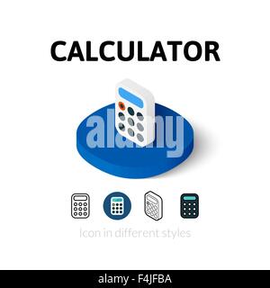 Calculator icon in different style Stock Vector