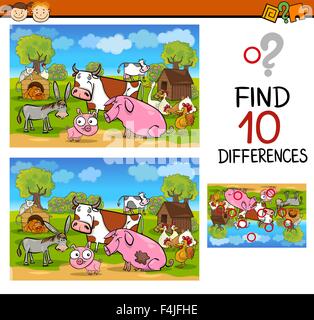 differences test with farm animals Stock Vector Image & Art - Alamy