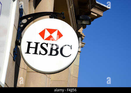 HSBC bank sign, UK Stock Photo