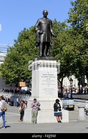 Statue of Major General Sir Henry Havelock, Trafalgar Square, London, UK Stock Photo