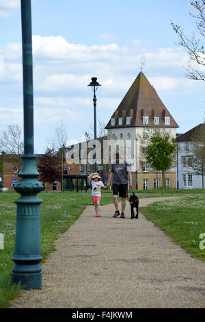 Poundbury village, Dorset, Britain, UK Stock Photo