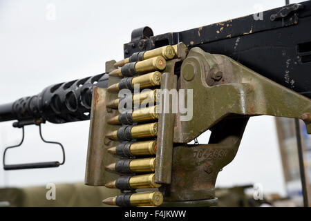 Heavy caliber World War 2 machine gun Stock Photo