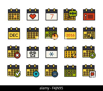Outline icons thin flat design, modern line stroke style Stock Vector